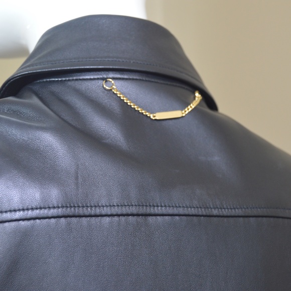 St. John Black Leather Button-Up Jacket – Size M (New Without Tags) - Picture 11 of 15